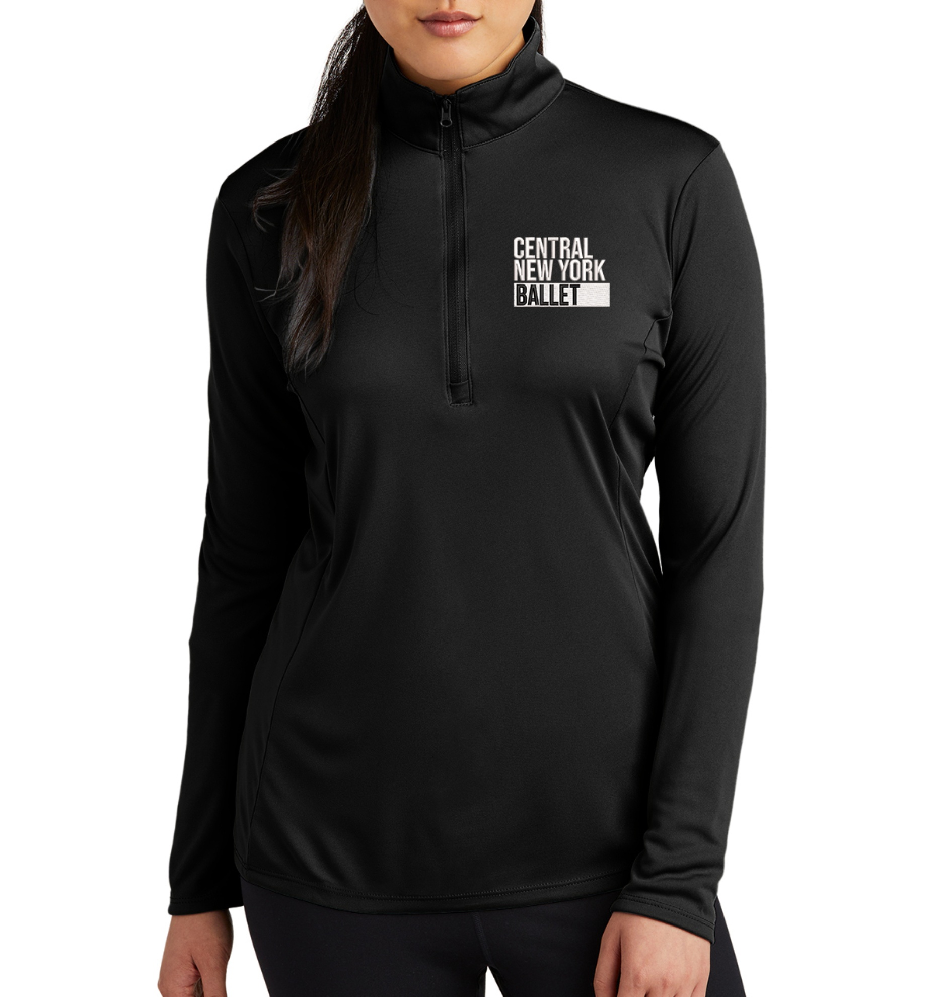 Central New York Ballet Store - womens embroidered ballet 14 zip pullover
