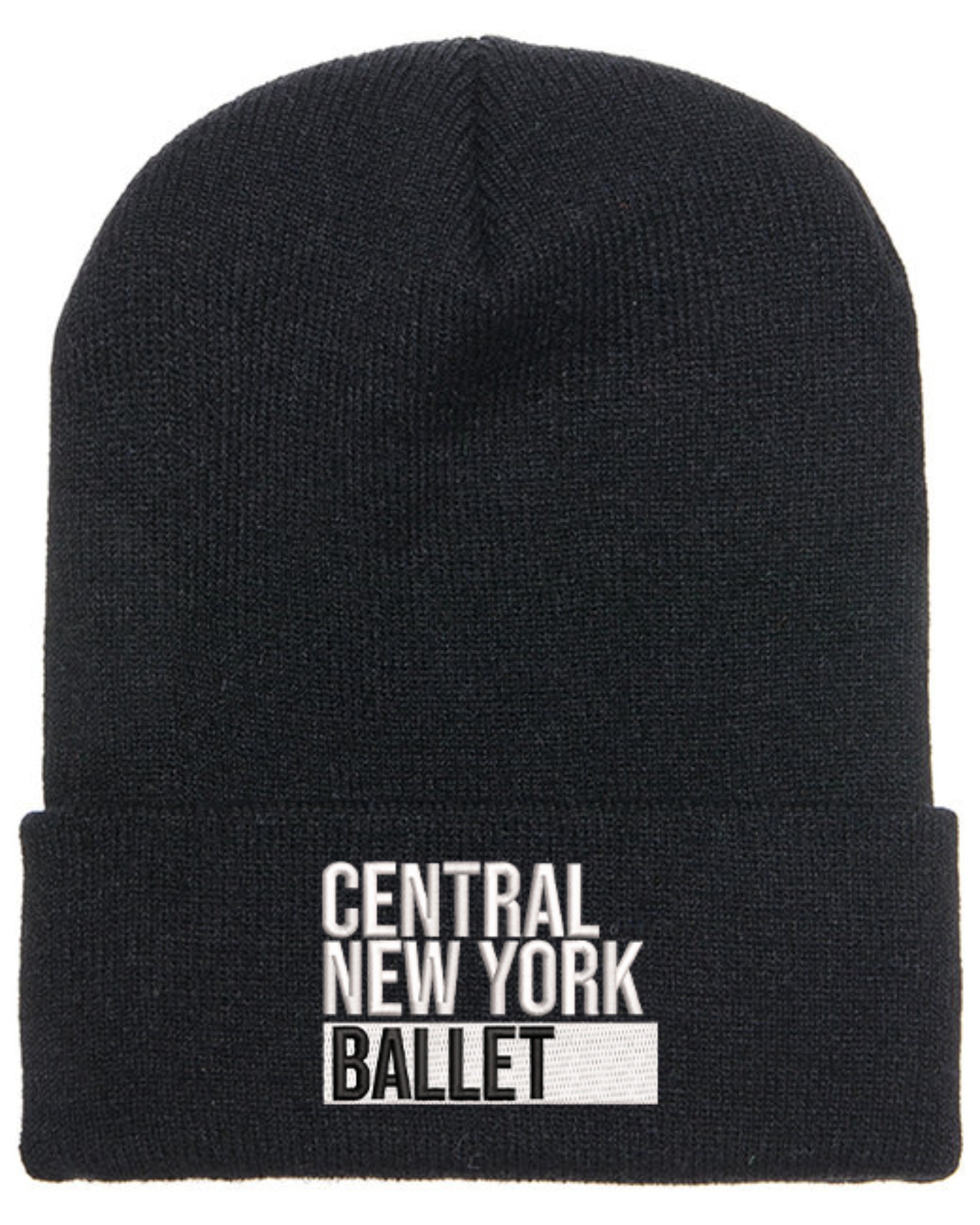 Central New York Ballet Store - adult embroidered cuffed black beanie