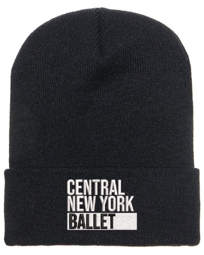 Central New York Ballet Store - adult embroidered cuffed black beanie