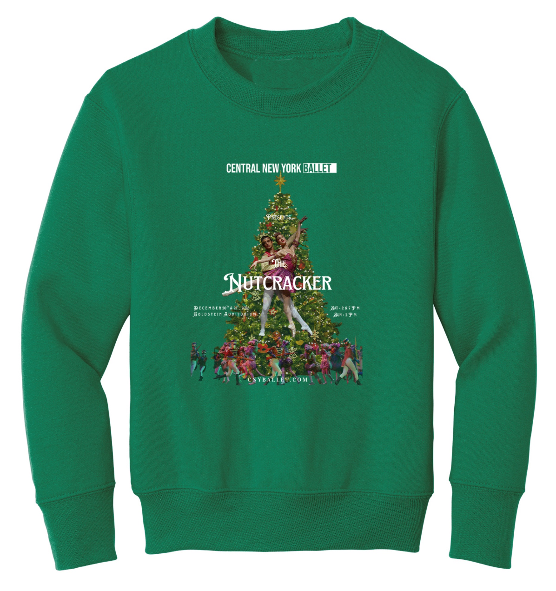 Central New York Ballet Store - christmas tree crewneck sweatshirt youth